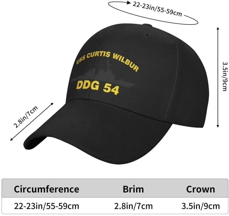 USS Curtis Wilbur DDG 54 Flag-Denim Hats Baseball Caps Sandwich hat -Cowboy Knit hat Fisherman's hat