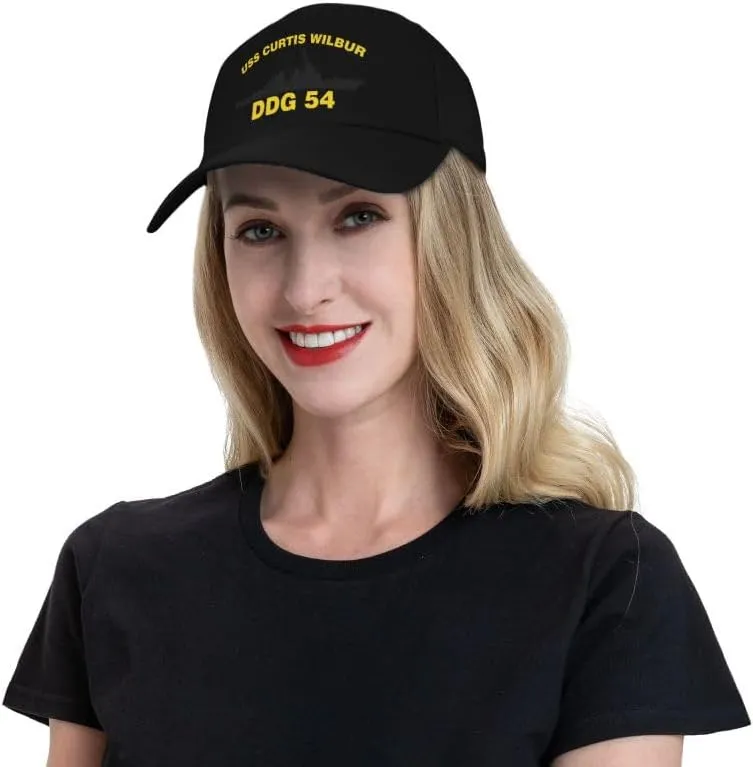 USS Curtis Wilbur DDG 54 Flag-Denim Hats Baseball Caps Sandwich hat -Cowboy Knit hat Fisherman's hat