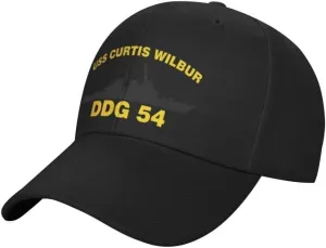USS Curtis Wilbur DDG 54 Flag-Denim Hats Baseball Caps Sandwich hat -Cowboy Knit hat Fisherman's hat