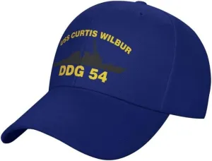 USS Curtis Wilbur DDG 54 Flag-Denim Hats Baseball Caps Sandwich hat -Cowboy Knit hat Fisherman's hat