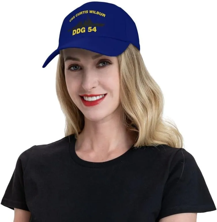 USS Curtis Wilbur DDG 54 Flag-Denim Hats Baseball Caps Sandwich hat -Cowboy Knit hat Fisherman's hat