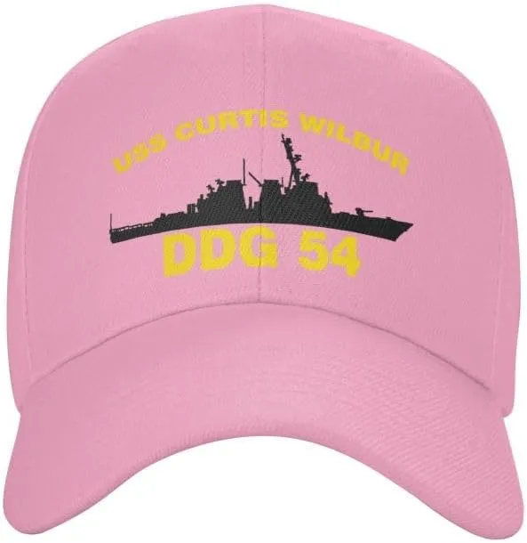 USS Curtis Wilbur DDG 54 Flag-Denim Hats Baseball Caps Sandwich hat -Cowboy Knit hat Fisherman's hat