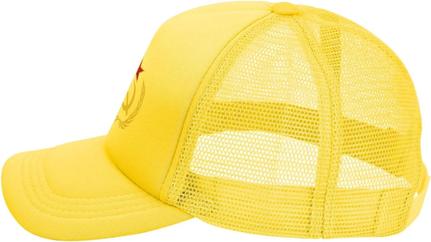USSR Hammer & Sickle Trucker Cap Adjustable Solid Color Mesh Baseball Cap for Men Women Black