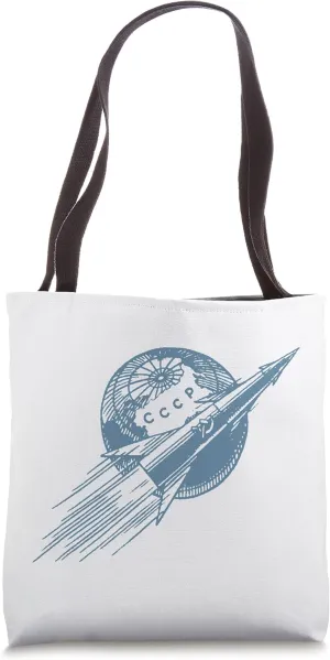 USSR Rocket Postage Stamp SOVI8 Vintage Propaganda. Tote Bag