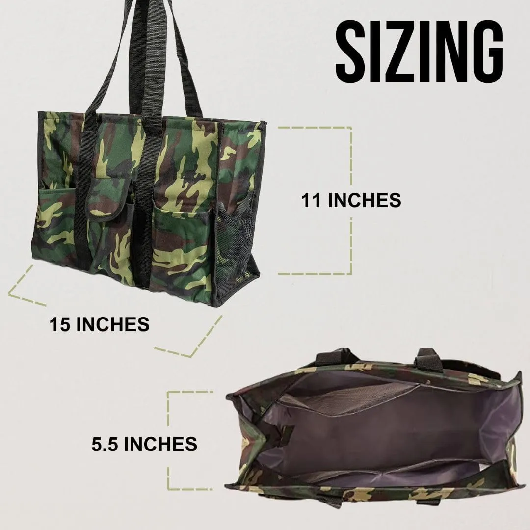 Utility Tote Bag with Zipper Top - Large Multipurpose Tote Organizer Bag