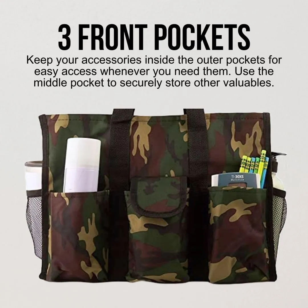Utility Tote Bag with Zipper Top - Large Multipurpose Tote Organizer Bag
