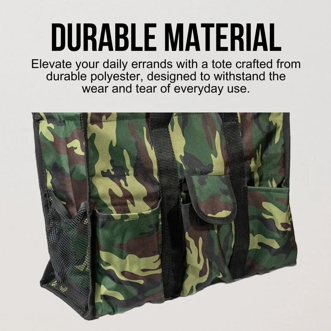 Utility Tote Bag with Zipper Top - Large Multipurpose Tote Organizer Bag