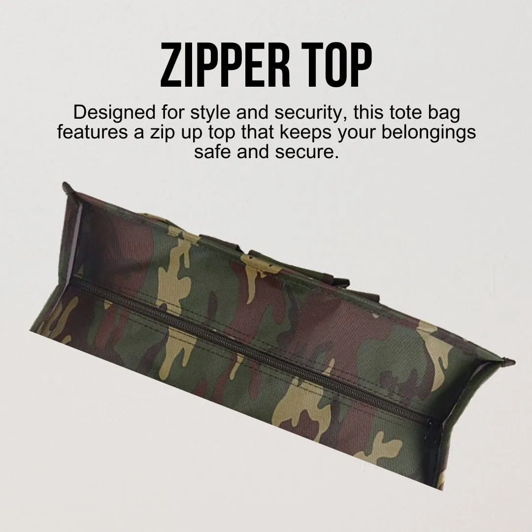 Utility Tote Bag with Zipper Top - Large Multipurpose Tote Organizer Bag