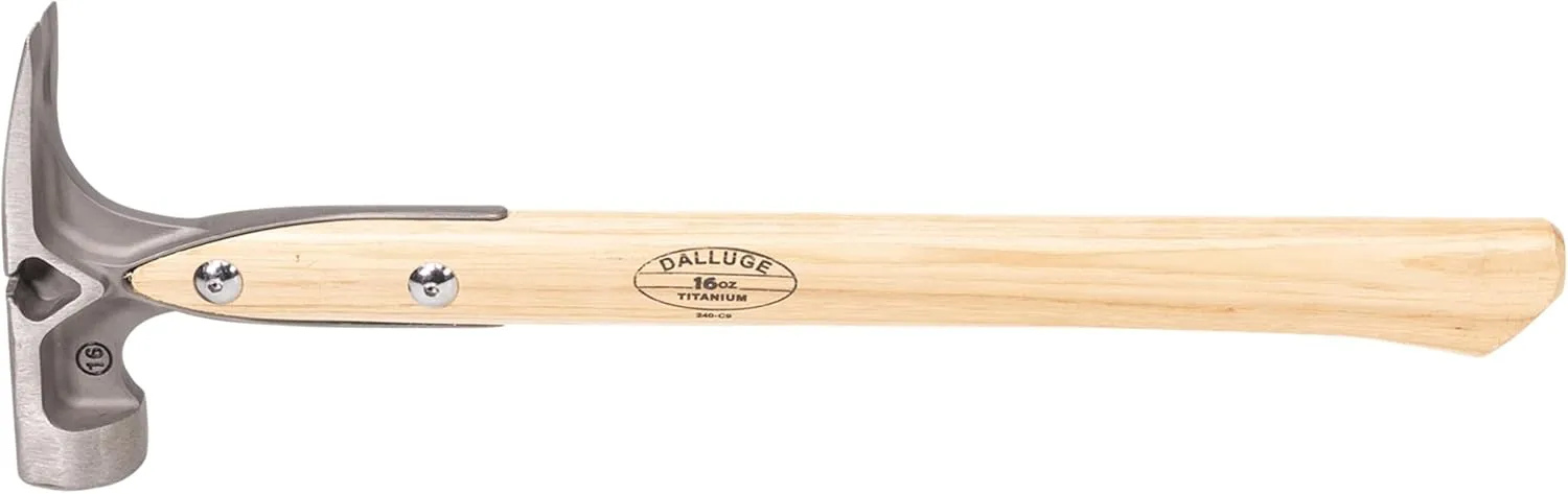 VAUGHAN DALLUGE 16 oz Titanium Hammer, Magnetic Nail Holder, Milled Face, VN07180