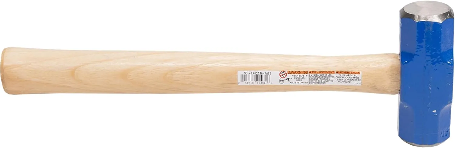 VAUGHAN Double Faced Engineer Hammer, Made In The USA, Rust Resistant, 3 Lbs, SDF48, VN17430