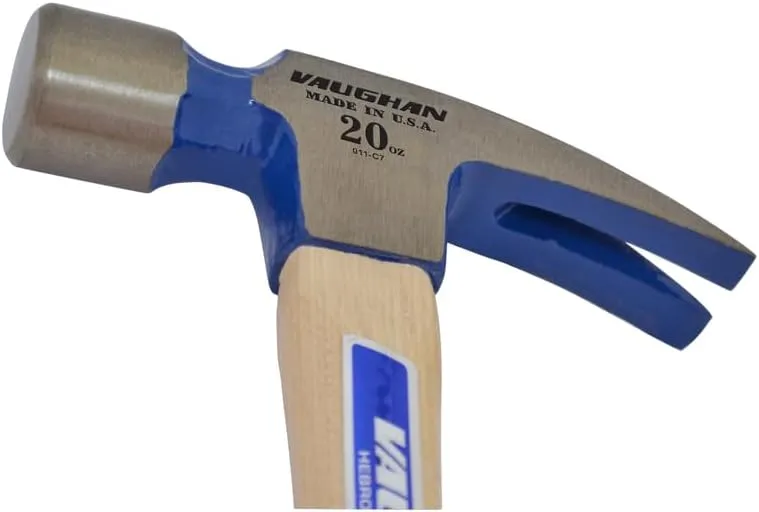 VAUGHAN Hickory Handle 999 Series Framer Hammer, 20oz Smooth Face, Made In The USA, 999, VN10500