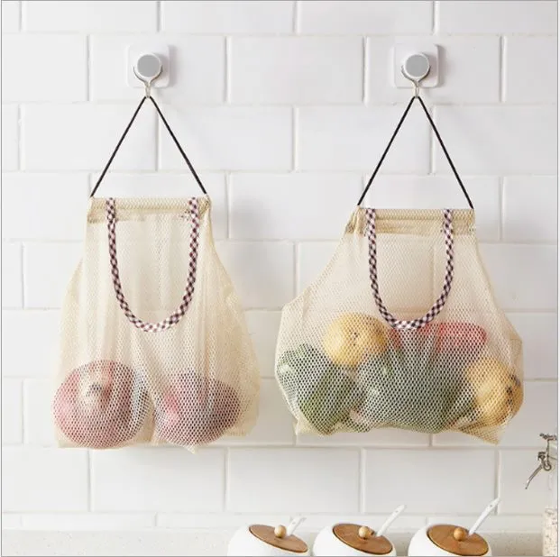 Vegetable Onion Potato Hanging Bag Mesh Storage Bag