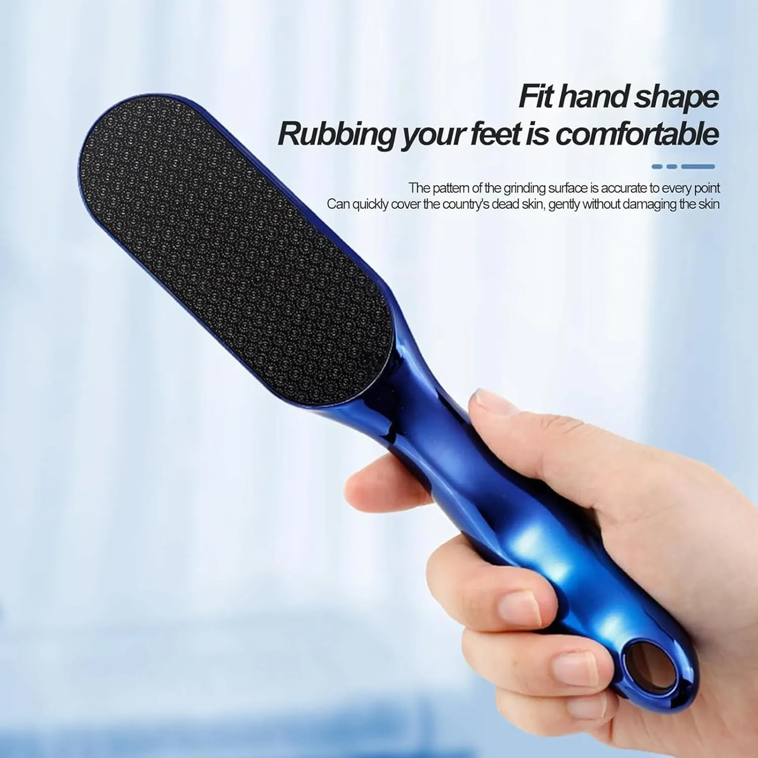 Veinsgrain Foot File, Nanoglass Foot File, Nano Glass Foot File Callus Remover, Safe and to Remove Hard Skin and Dead Skin Foot Scrubber, Pedicure Tool for Smooth Feet (2Blue)