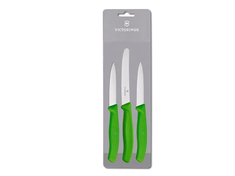 Victorinox Classic 3 Piece Paring Set - Green