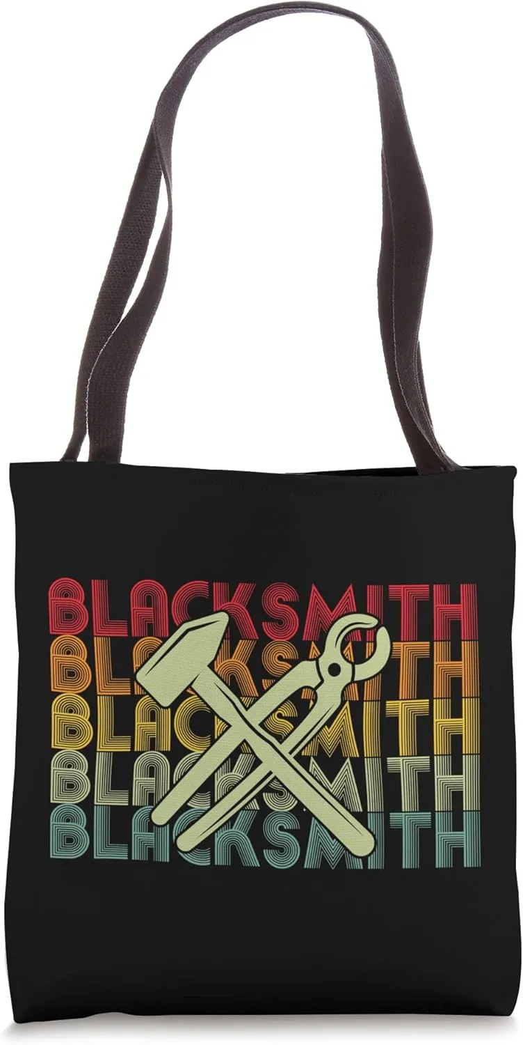 Vintage Retro Blacksmith - Blacksmithing Vintage Tote Bag