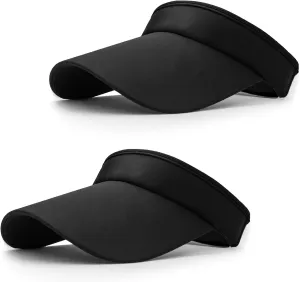 Visor Hats for Women/Men Sun Protection UPF 50  Wide Brim Sport Hats Adjustable Empty Top Cap for Golf, Running