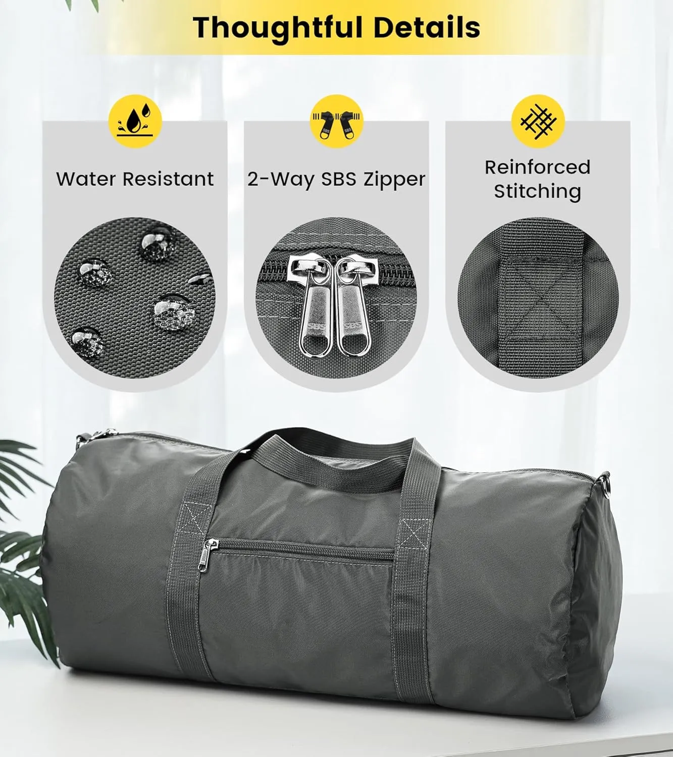 Vorspack Duffel Bag 20-24-28 Inches Foldable Gym Bag for Men Women Duffle Bag Lightweight with Inner Pocket for Travel Sports