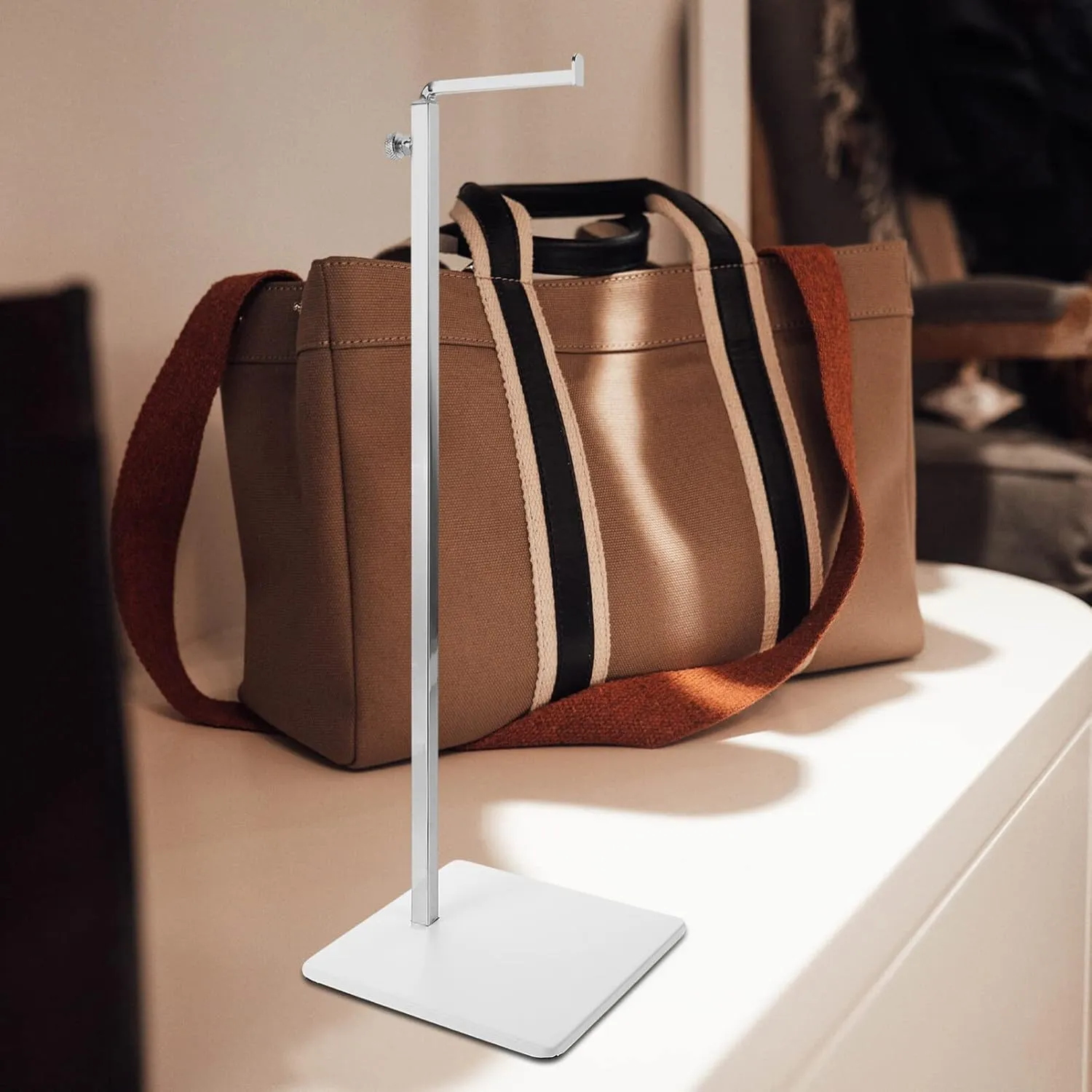 VOSAREA Tie Hangers Handbag Hanging Rack Bag Display Stand Rack Crossbody Bag Hangers Metal Purse Hanger Hangers for Hanging Clothes Tote Bag Hanging Rack Hanging Holder for Purse