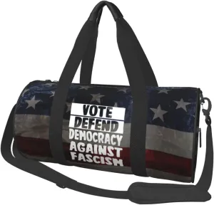 Vote Defend Democracy Against Fascism Duffel Bag Gym Bag Travel Sports Tote Large Foldable Beach Swim Yoga7