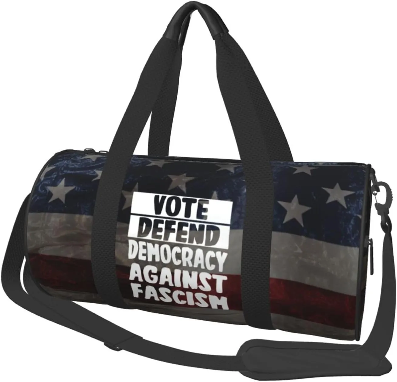 Vote Defend Democracy Against Fascism Duffel Bag Gym Bag Travel Sports Tote Large Foldable Beach Swim Yoga7