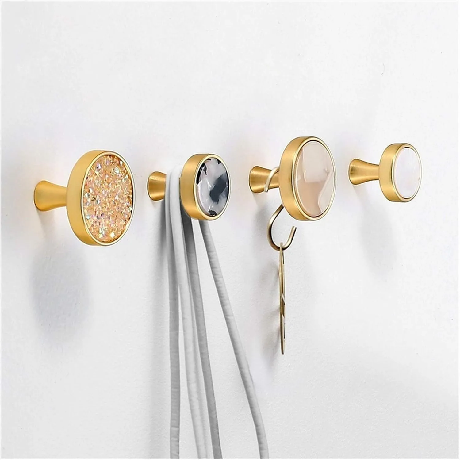 Wall Hooks for Hanging Hat Bag Coat Hanging Hooks Gold Cabinet Door Knobs and Handles Dresser Knobs Pulls Hardware (Color : C Small)