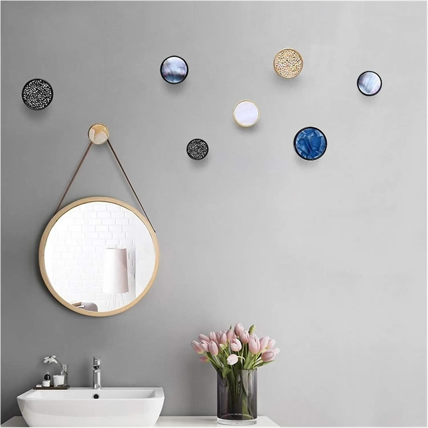 Wall Hooks for Hanging Hat Bag Coat Hanging Hooks Gold Cabinet Door Knobs and Handles Dresser Knobs Pulls Hardware (Color : C Small)