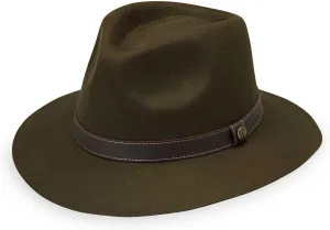 Wallaroo Hat Company Men’s Durango Fedora – UPF 50  Sun Protection, Wide Brim Sun Hat, Packable and Adjustable Sizing