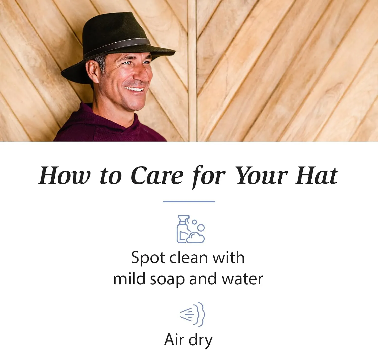 Wallaroo Hat Company Men’s Durango Fedora – UPF 50  Sun Protection, Wide Brim Sun Hat, Packable and Adjustable Sizing