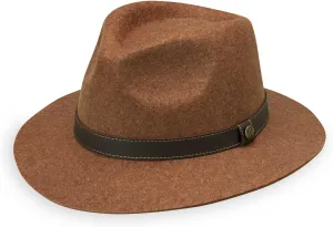 Wallaroo Hat Company Men’s Durango Fedora – UPF 50  Sun Protection, Wide Brim Sun Hat, Packable and Adjustable Sizing