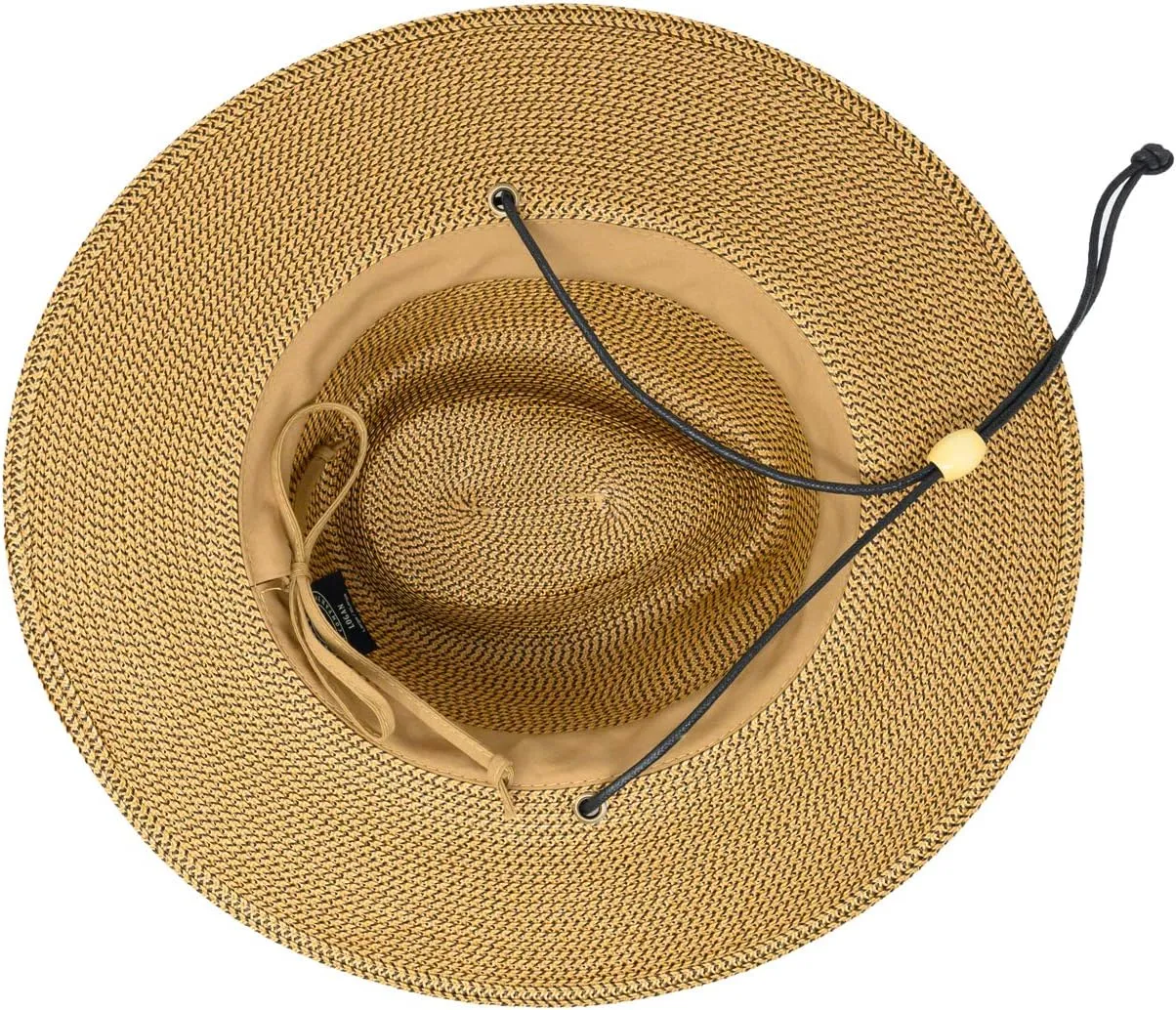 Wallaroo Hat Company Men’s Logan Fedora – UPF 50  Sun Protection, Wide Brim, Packable, Chin Strap and Adjustable Sizing