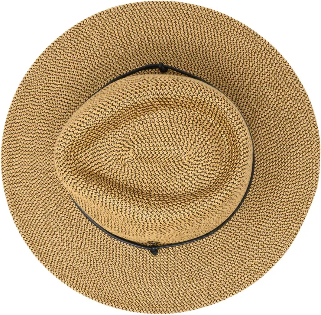 Wallaroo Hat Company Men’s Logan Fedora – UPF 50  Sun Protection, Wide Brim, Packable, Chin Strap and Adjustable Sizing