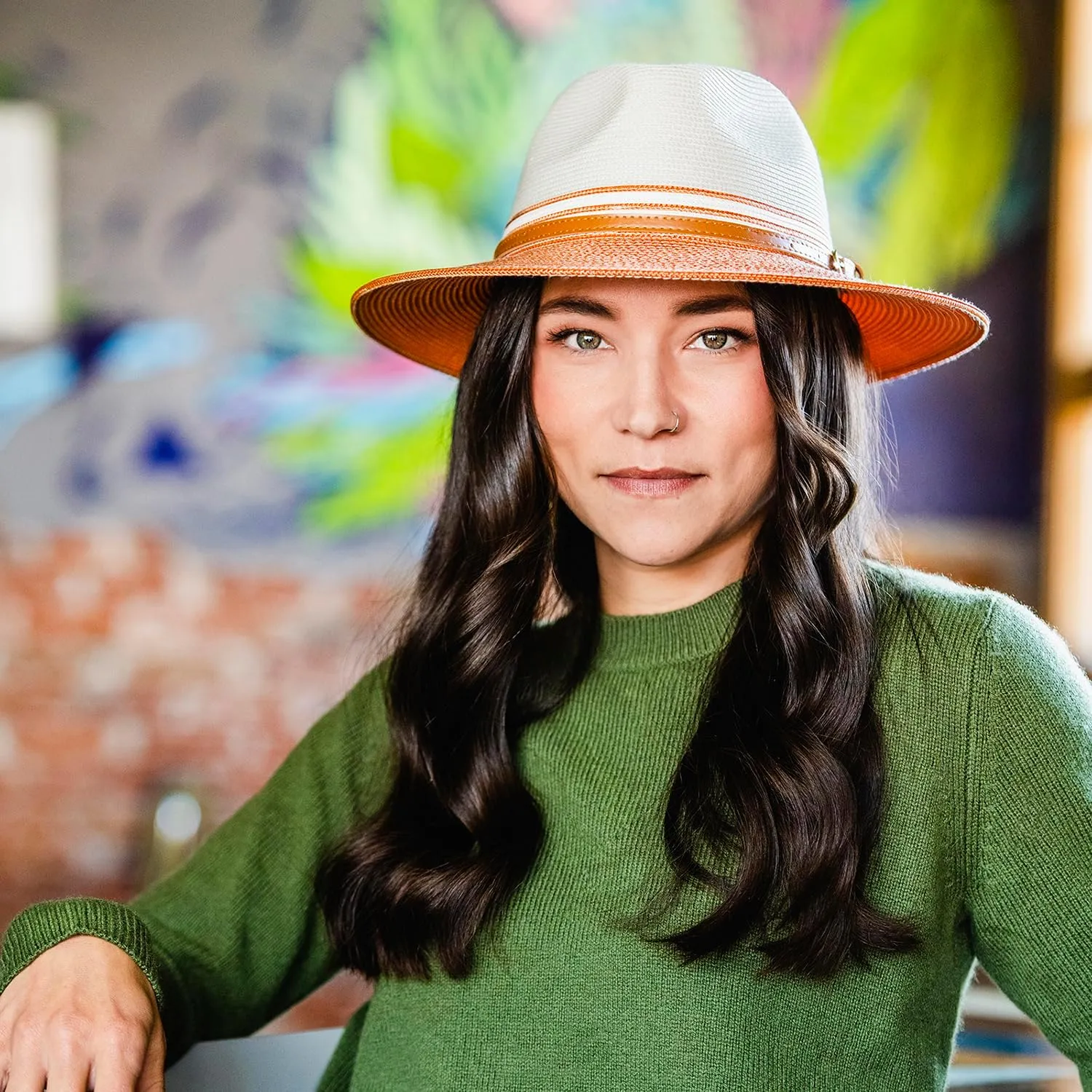 Wallaroo Hat Company Women’s Kristy Fedora – UPF 50 , UV Sun Protection, Sun Hat, Packable Design, Adjustable, Medium Size