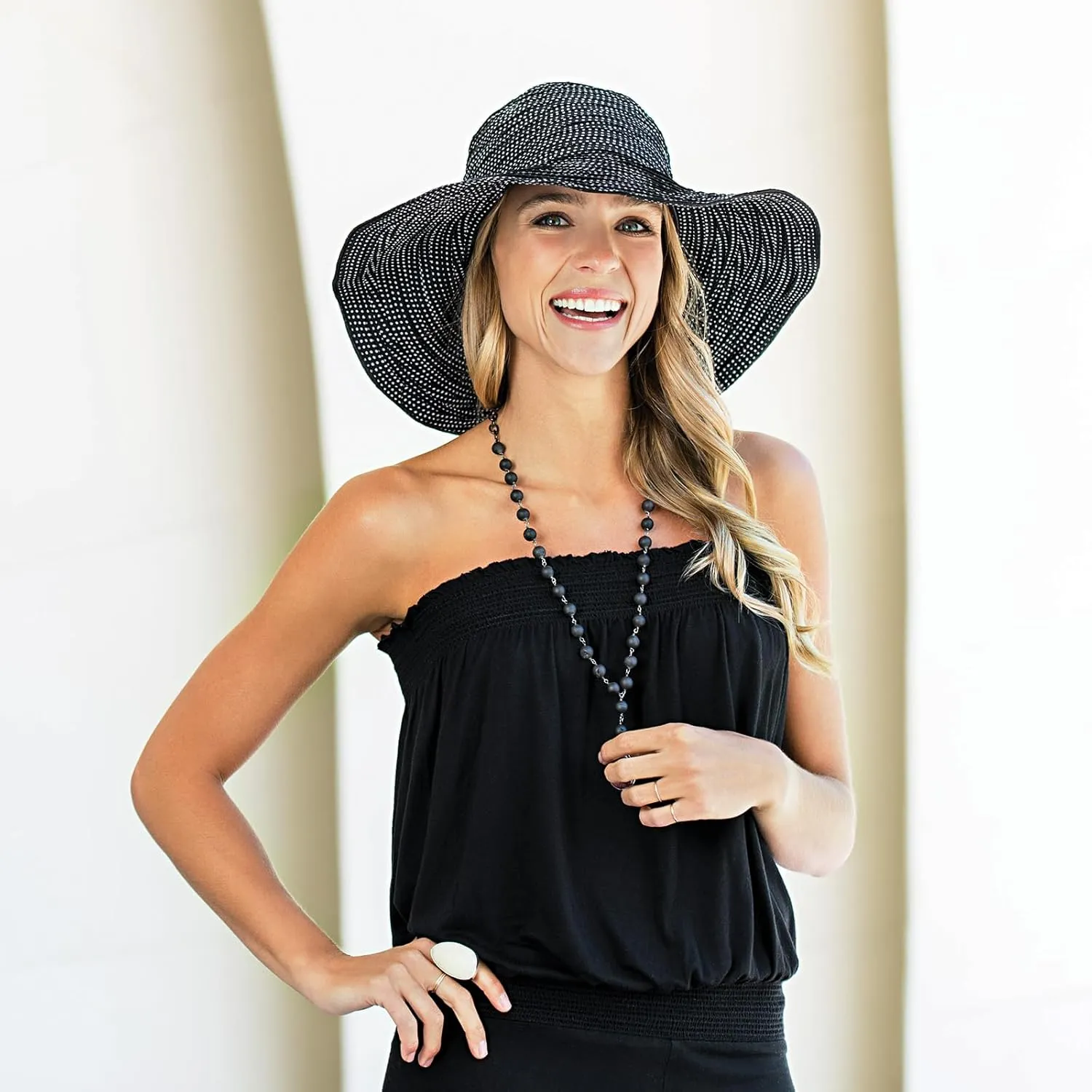 Wallaroo Hat Company Women's Navy Floppy