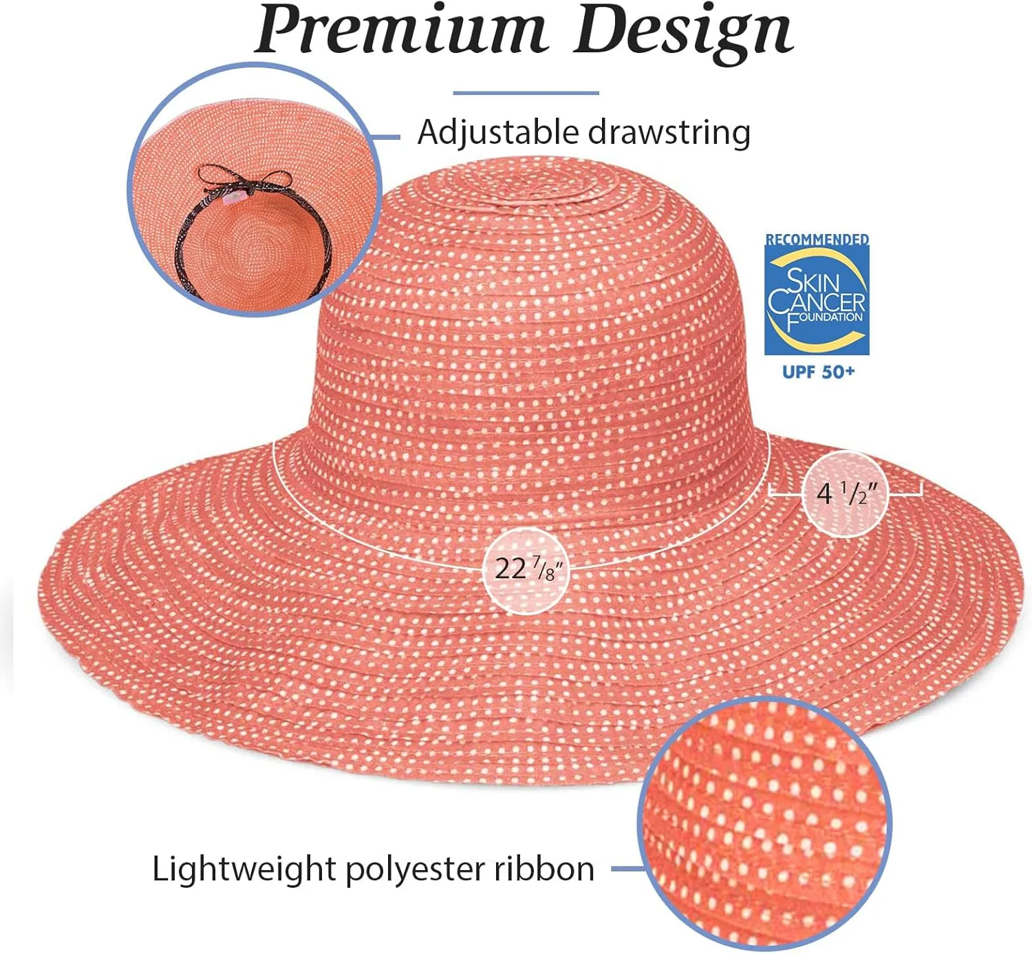 Wallaroo Hat Company Women's Navy Floppy