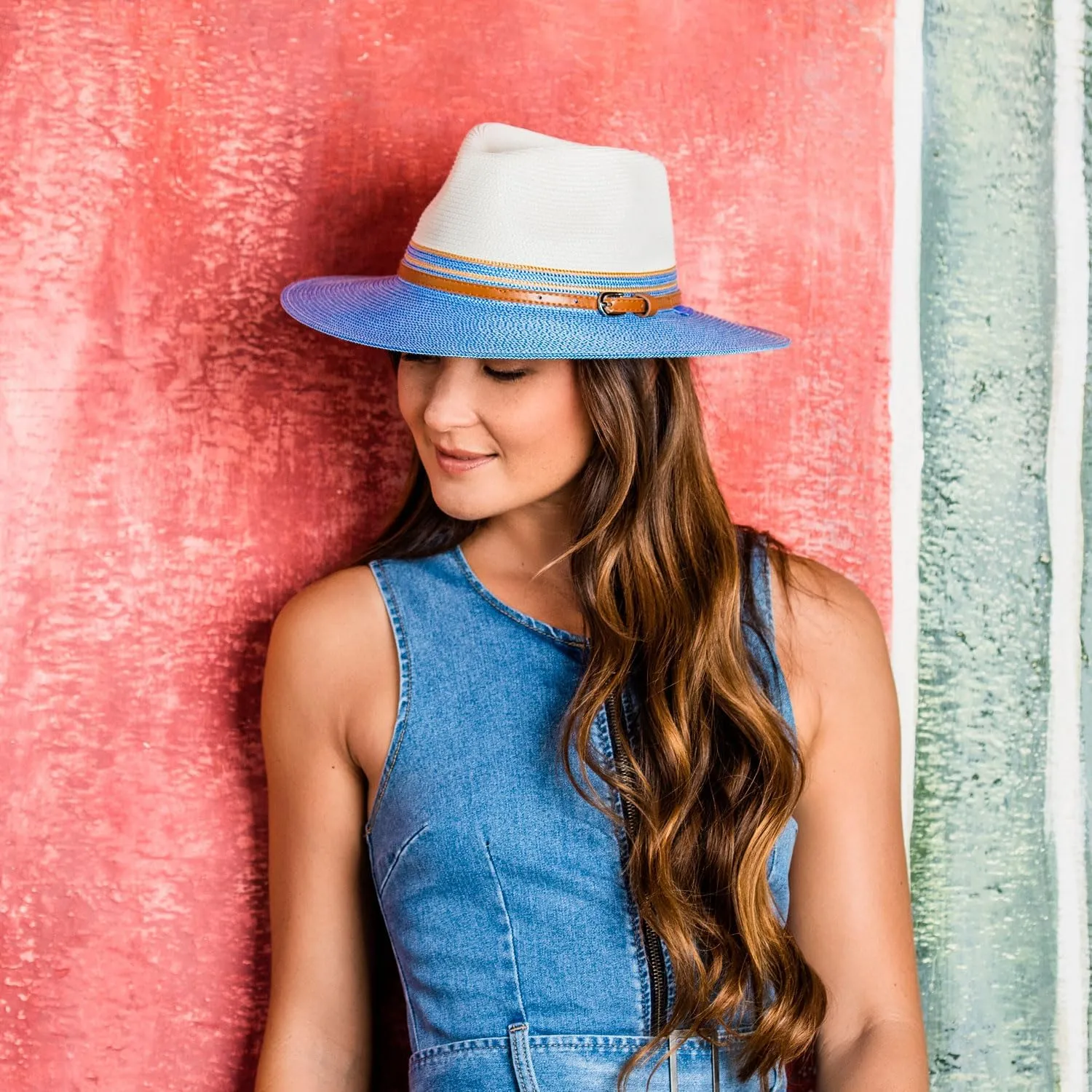 Wallaroo Hat Company Women’s Petite Kristy Fedora – UPF 50 , UV Sun Protection Hat, Packable Design, Adjustable, Small Size