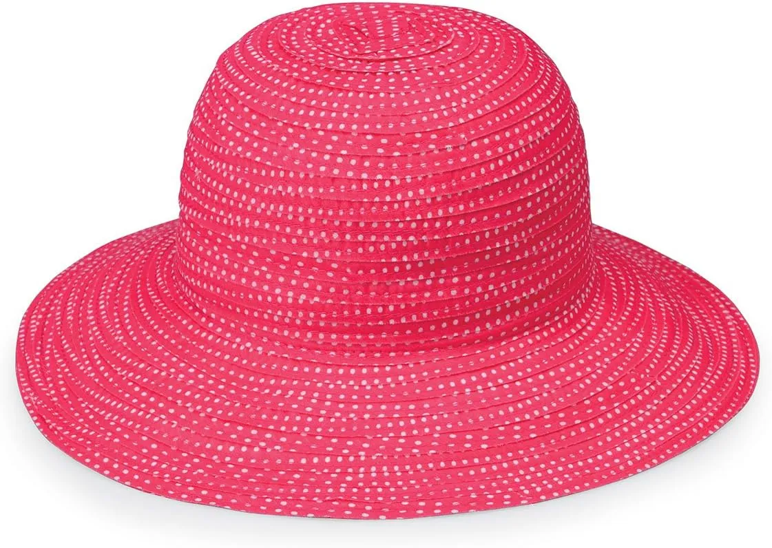 Wallaroo Hat Company Women’s Petite Scrunchie Sun Hat – UPF 50 , Wide Brim, Packable, Adjustable for Smaller Crown Sizes