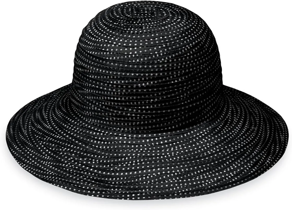 Wallaroo Hat Company Women’s Petite Scrunchie Sun Hat – UPF 50 , Wide Brim, Packable, Adjustable for Smaller Crown Sizes