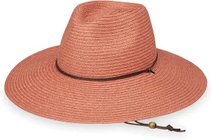 Wallaroo Hat Company Women's Sanibel Fedora – UPF 50  UV Sun Hat, Wide Brim, Packable, Chin Strap, Adjustable, 2 Sizes