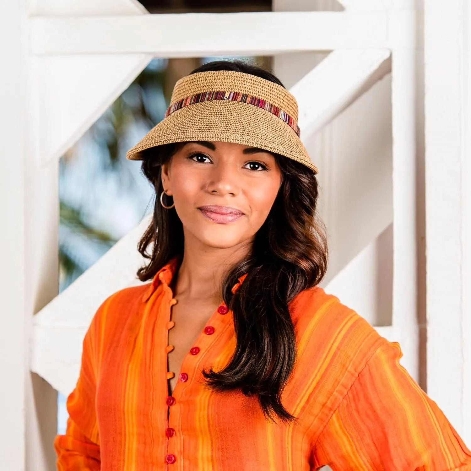 Wallaroo Hat Company – Women’s Sedona Sun Visor – Wide Brim, Packable Design and Adjustable Sizing for Medium Crown Sizes