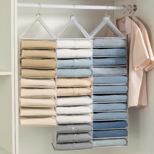 Wardrobe Hanging Storage Bag Cabinet Organizer