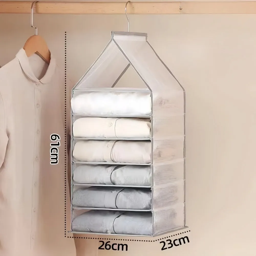 Wardrobe Hanging Storage Bag Cabinet Organizer