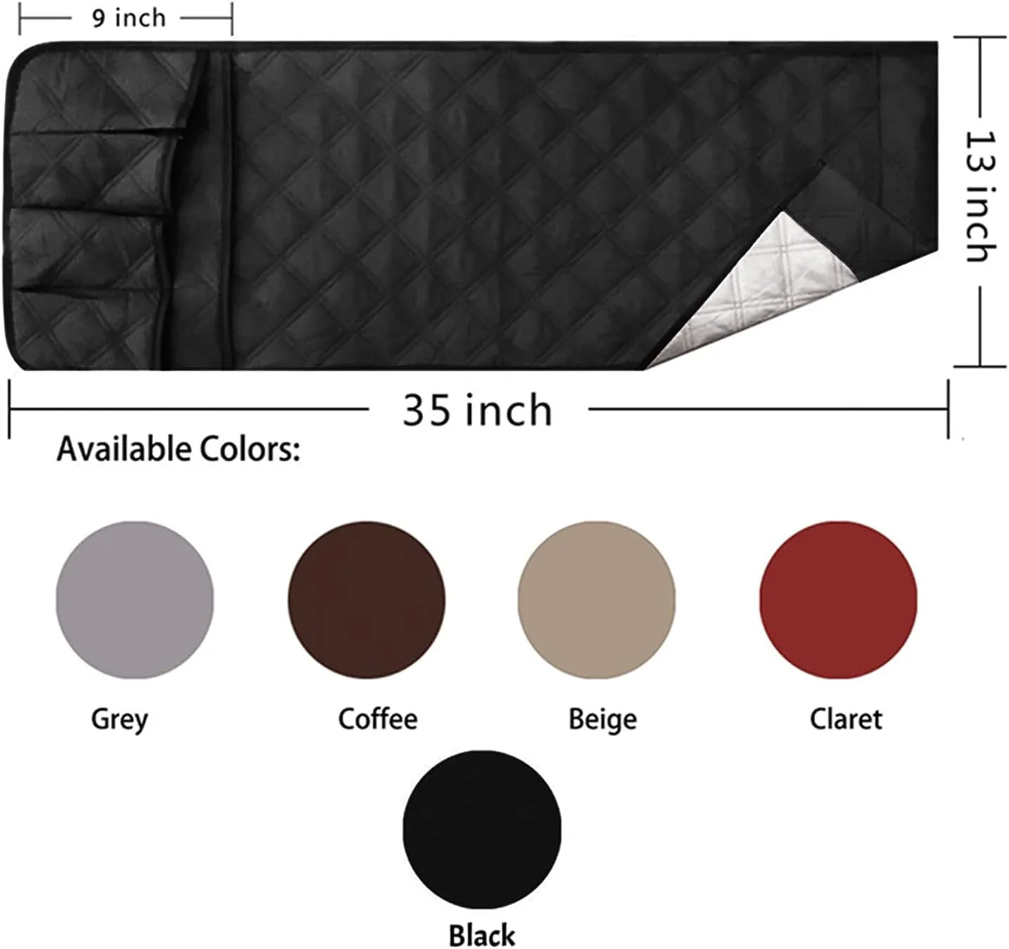 Waterproof Armrest Covers Sofa Arm Organizer with 5 Pockets for Tablet Magazines TV Remote Holder, Non-slip Recliner Couch Armchair Slipcover Furniture Sofa Arm Protector Storage Caddy Pouch