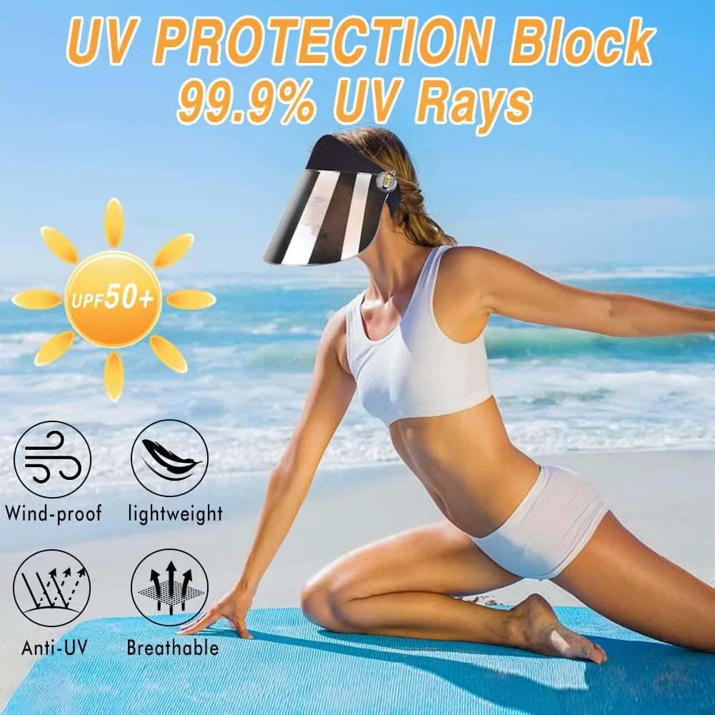 WAYCOM Sun Cap, Sun Visor Hat - UV Protection Hat -Premium UPF 50  Hat for Hiking, Golf, Tennis, Outdoors