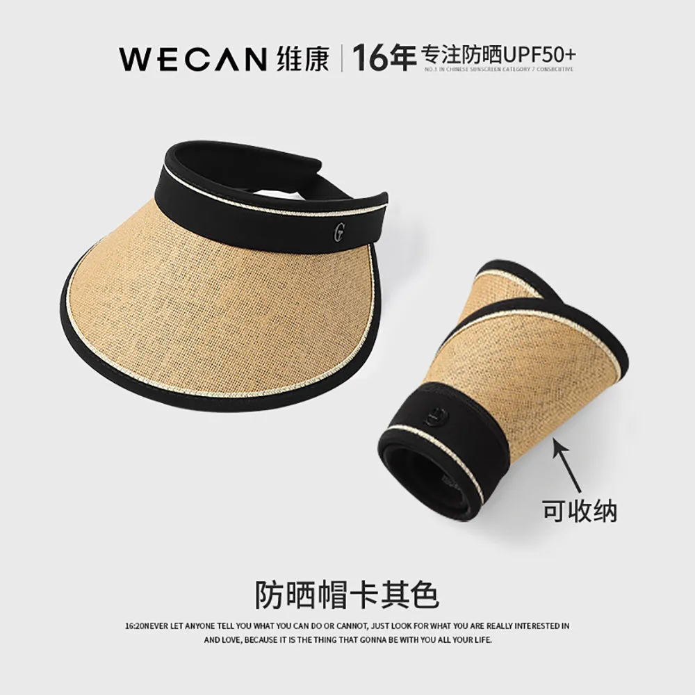 Wecan Wide Brim Straw Sun Hat - Khaki