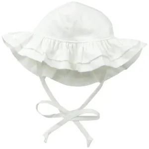 White Ruffle Hat