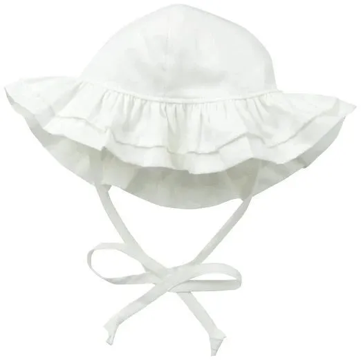 White Ruffle Hat