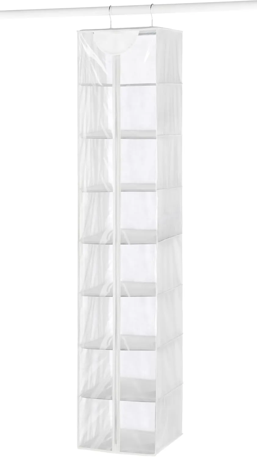 Whitmor Crystal Clear Hanging Sweater Bag - White