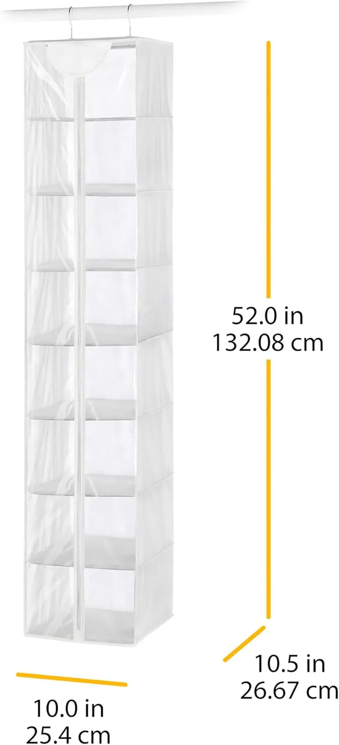 Whitmor Crystal Clear Hanging Sweater Bag - White