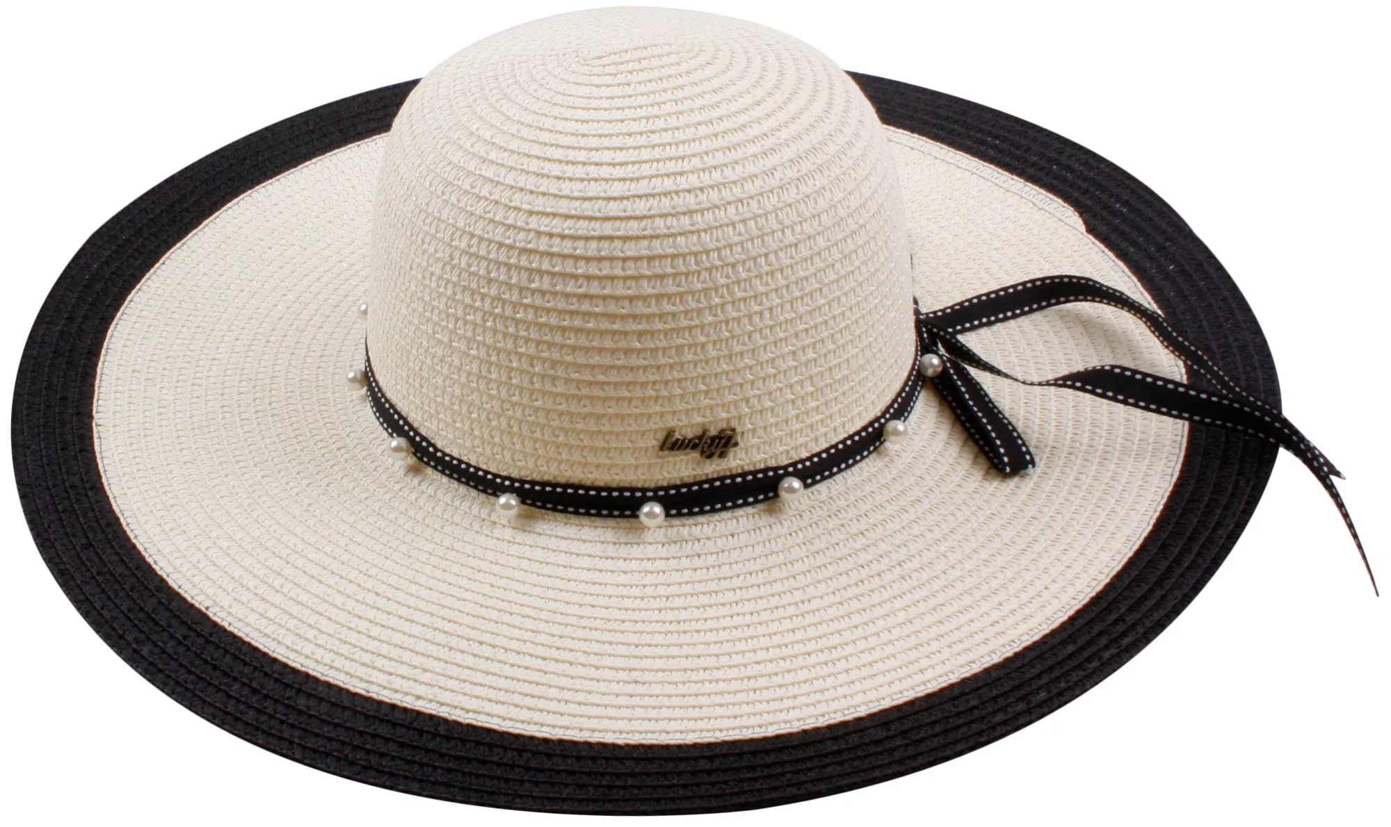 Wide-Brim Hat Collection with Contrast Trim - Model FH448