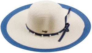 Wide-Brim Hat Collection with Contrast Trim - Model FH448